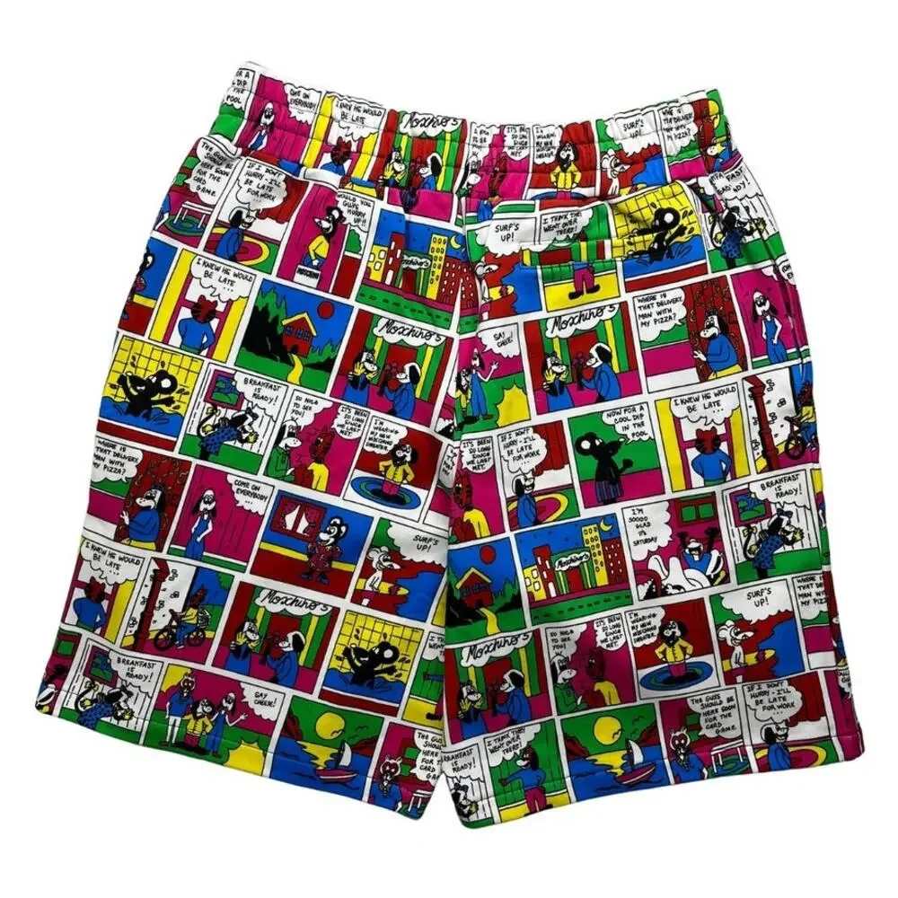 5-44 MOSCHINO x JEREMY SCOTT NWT 100% Cotton Sweat Shorts Comics Large IT50/US34